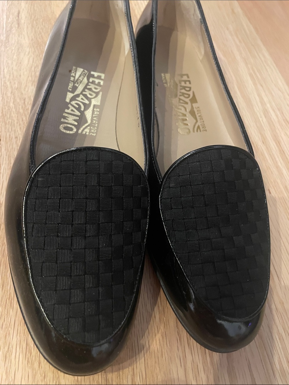 Salvatore Ferragamo Black Women's Loafers - Signature Weave